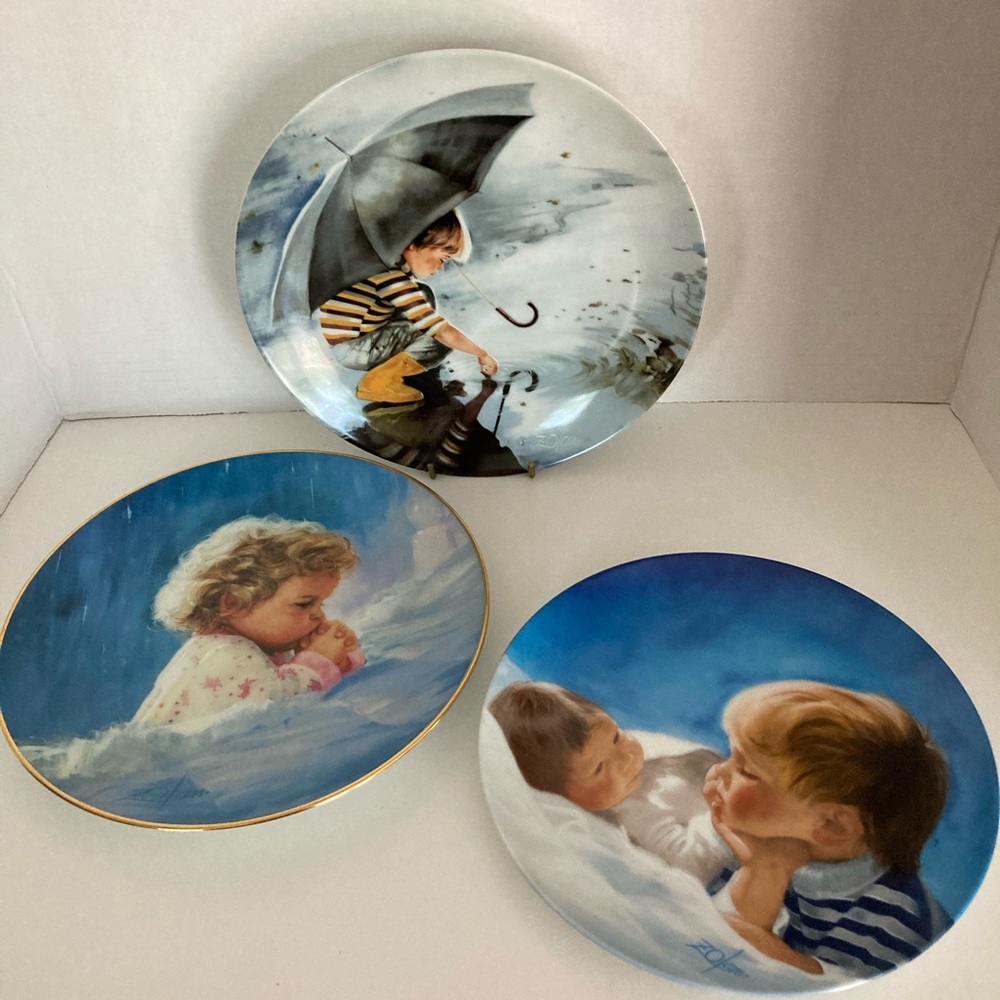 Donald Zolan Collection of Children Plates. 3 pcs.  SPECIAL 4 for $20.00
